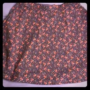 Floral mini A-line skirt